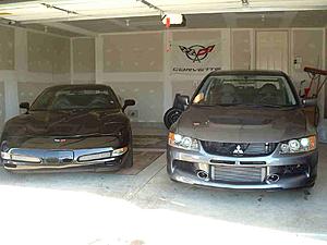 EVO IX BR330 now home with Z06...Part Two-z06-br330-garage.jpg