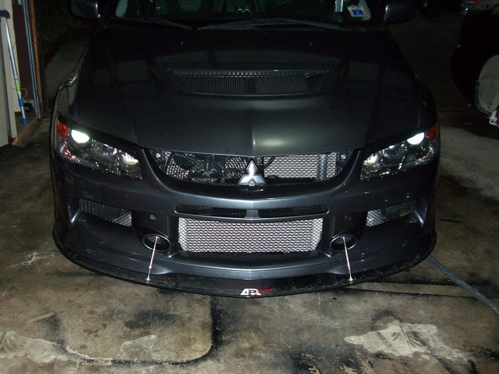 APR Carbon Fiber Splitter on Evo IX with SE Lip EvolutionM