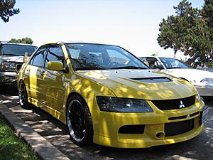 Yellow EVO9 conversion with new Gloss Black VOLK le28n on Dunlop Sport maxx tires-mycar1.jpg