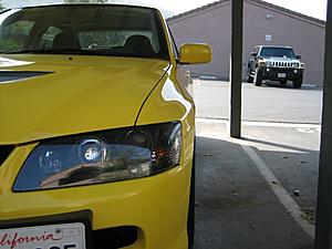 Yellow EVO9 conversion with new Gloss Black VOLK le28n on Dunlop Sport maxx tires-mycar3.jpg