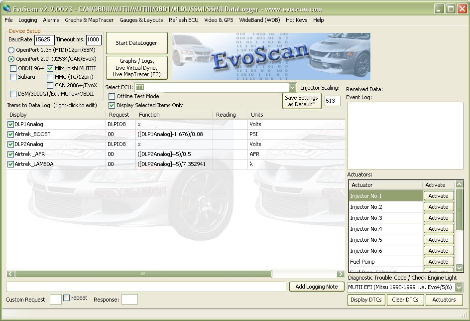 Evoscan 2.9 warning duplicate ecus found